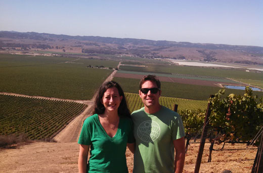 Neil and Aline at Bien Nacido