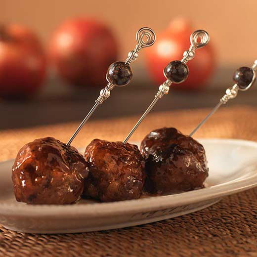 pomegranate glazed meatballs