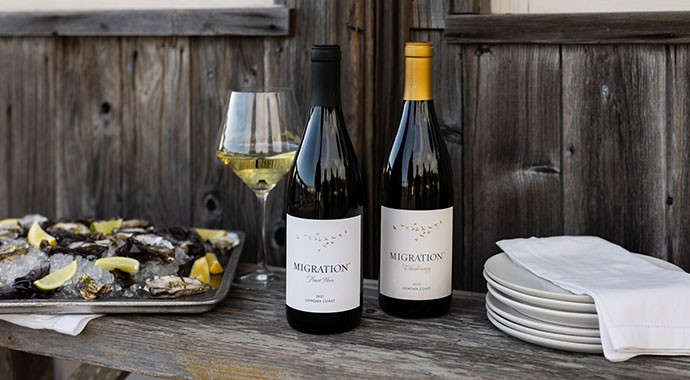 Migration wines on a table