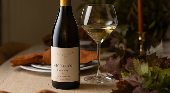 migration wine on a table